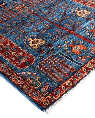 Serapi One-of-a-Kind Hand-Knotted Runner Rug Light Blue, 2' 9" x 11' 10"