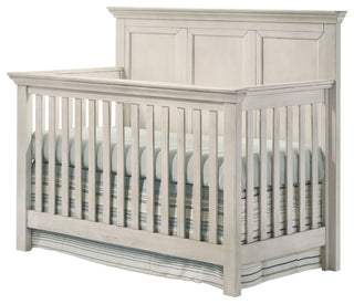 San Mateo 60"W Convertible Crib, Rustic Whtie