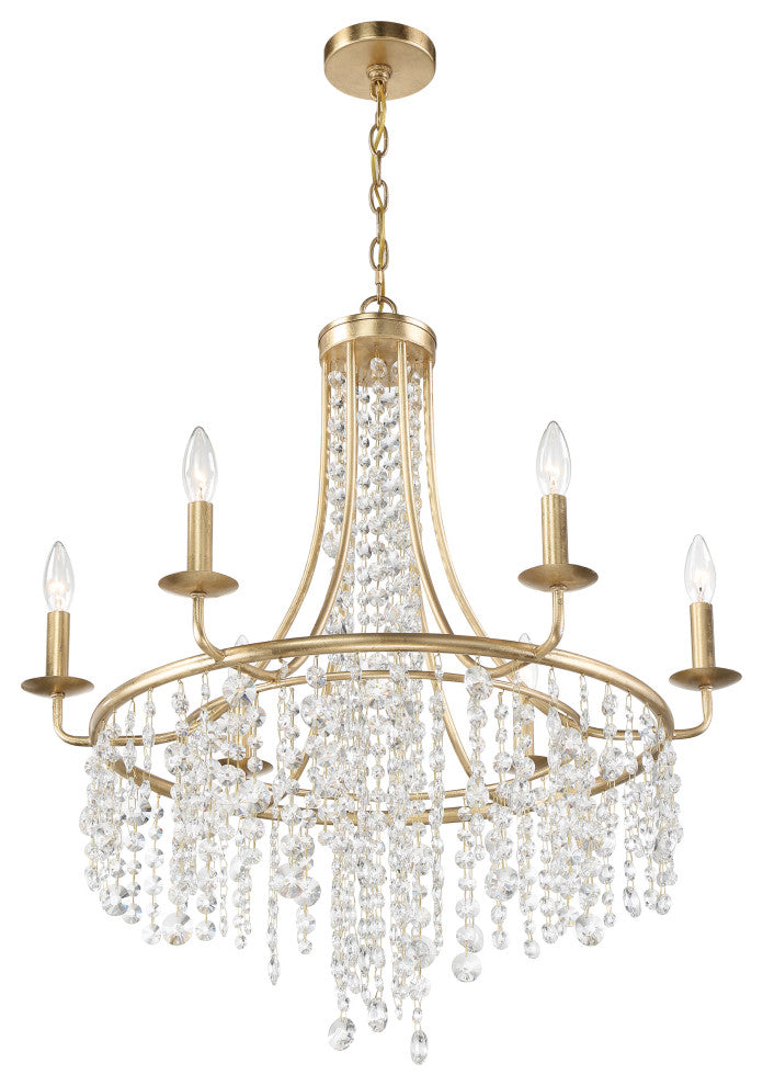 Gabrielle 6-Light Antique Gold Chandelier