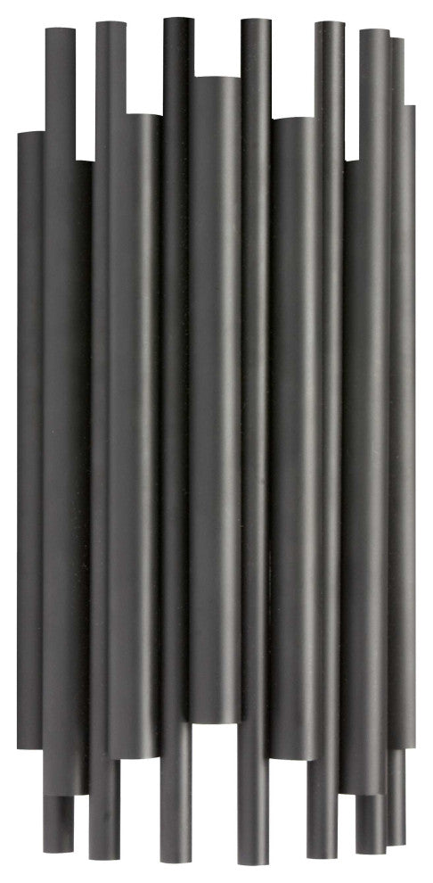 Weslyn Contemporary 2 Light Matte Black Metal Wall