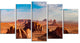 "Monument Valley Aerial Sky View" Landscape Print Wall Art, 5 Panels, 60"x32"
