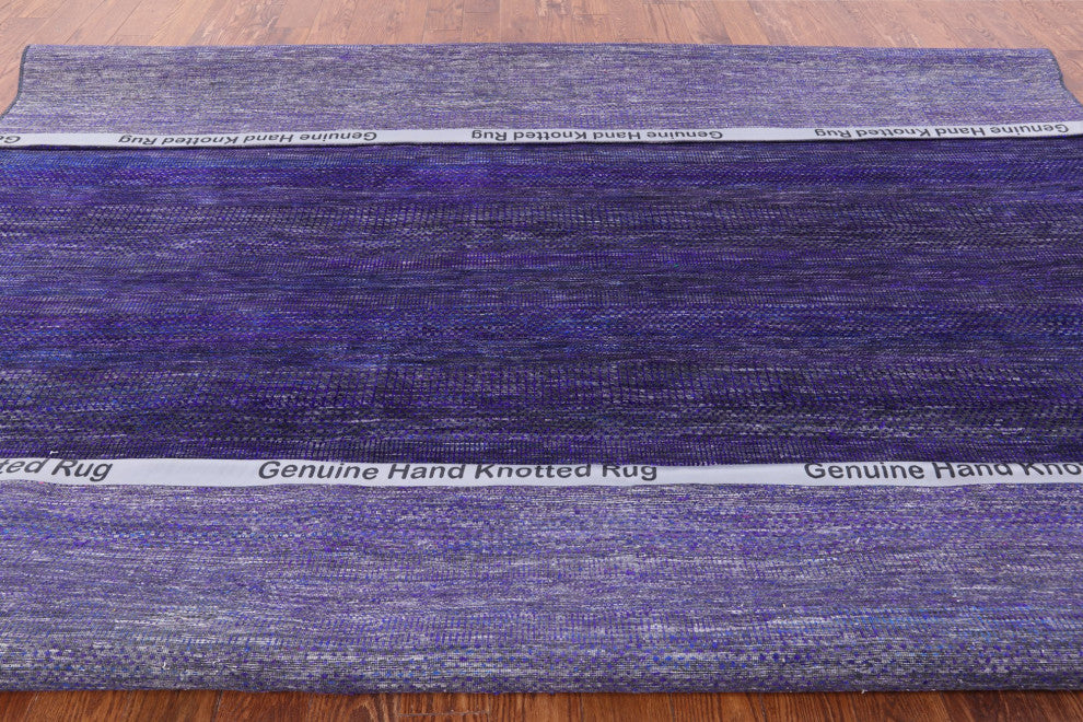 10' Square Super Savannah Gabbeh Handmade Wool and Silk Rug Q6871