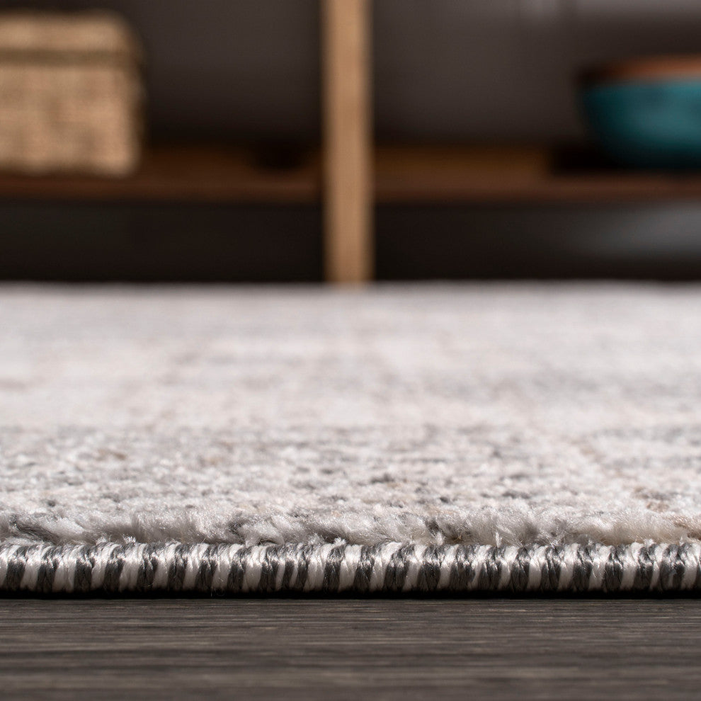 Bhalil Berber Diamond Geometric Beige/Gray 5 ft. x 8 ft. Area Rug