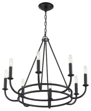 Bailey 8-Light 22" Chandelier, Matte Black