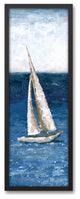 Sailboat on the Water 12x36 Black Framed Canvas
