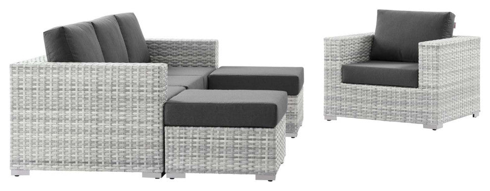 Convene 4-Piece Outdoor Patio Set - Light Gray Charcoal