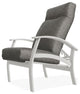 Belle Isle Cushion Outdoor Adjustable Back Chair, Hither Pewter/Snow