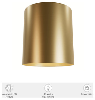 Hunter x Jasmine Roth Canoga Luxe Gold Integrated LED Small Flush Mount