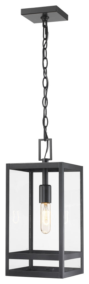 Z-LITE 596CHM-BK 1 Light Outdoor Chain Mount Ceiling Fixture, Black