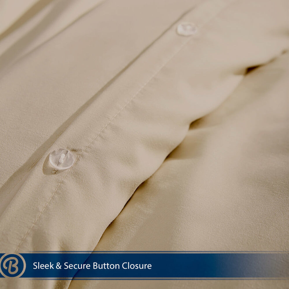 Bare Home Microfiber Duvet Insert & Duvet Cover Set, Sand, Twin/Twin Xl