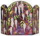 CHLOE Lighting CH8F002PF42-GFS CORINTH Stained Glass Design Fireplace Screen