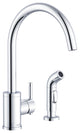 Parma Single Handle Kitchen Faucet w/ Spray, Chrome