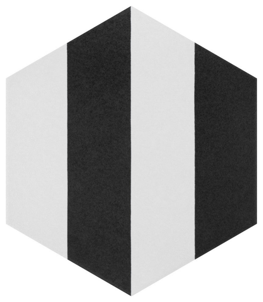 Porto Capri Hex Porcelain Floor and Wall Tile Sample, White