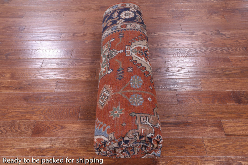 Handmade Persian Fine Serapi Wool Rug 9' 0" X 11' 11" - Q16023