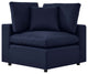 Modular Lounge Loveseat Deep Sofa, Blue Navy, Modern, Outdoor Patio Hospitality