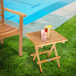 Seven Seas Teak Square Folding Picnic/Side Table