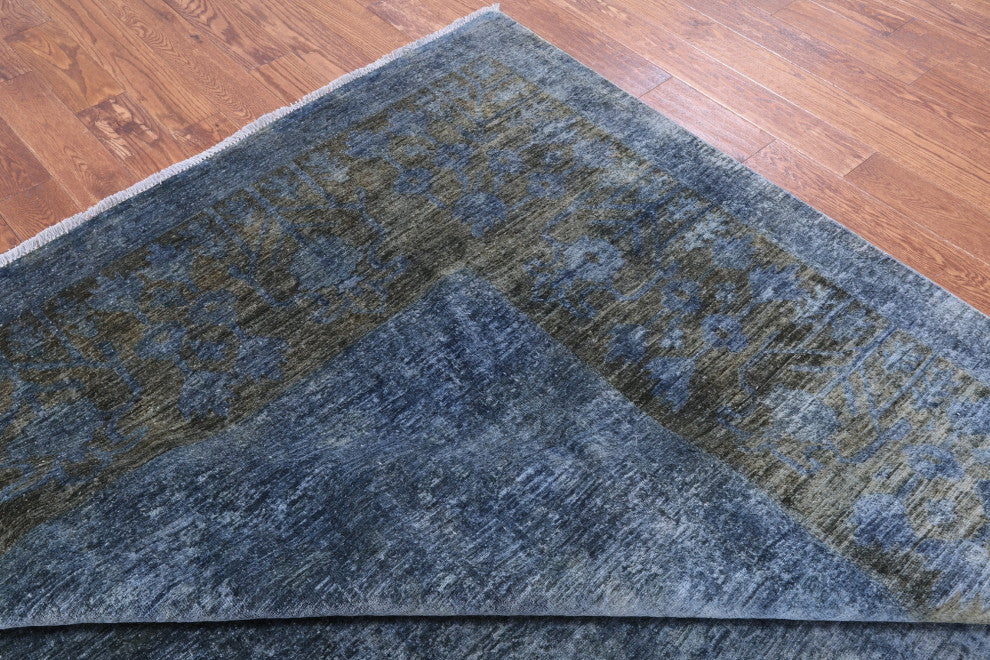 Handmade Overdyed Full Pile Wool Rug 9' 1" X 11' 10" - WR1963