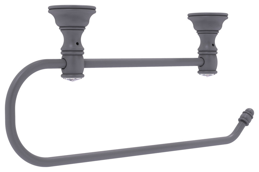 Carolina Crystal Under Cabinet Paper Towel Holder, Matte Gray