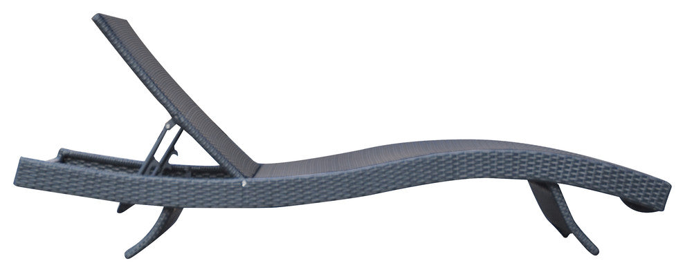 Cabana Outdoor Adjustable Wicker Chaise Lounge Chair
