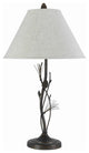 Benzara BM223610 Accent Metal Body Table Lamp Conical Shade, Bronze & White