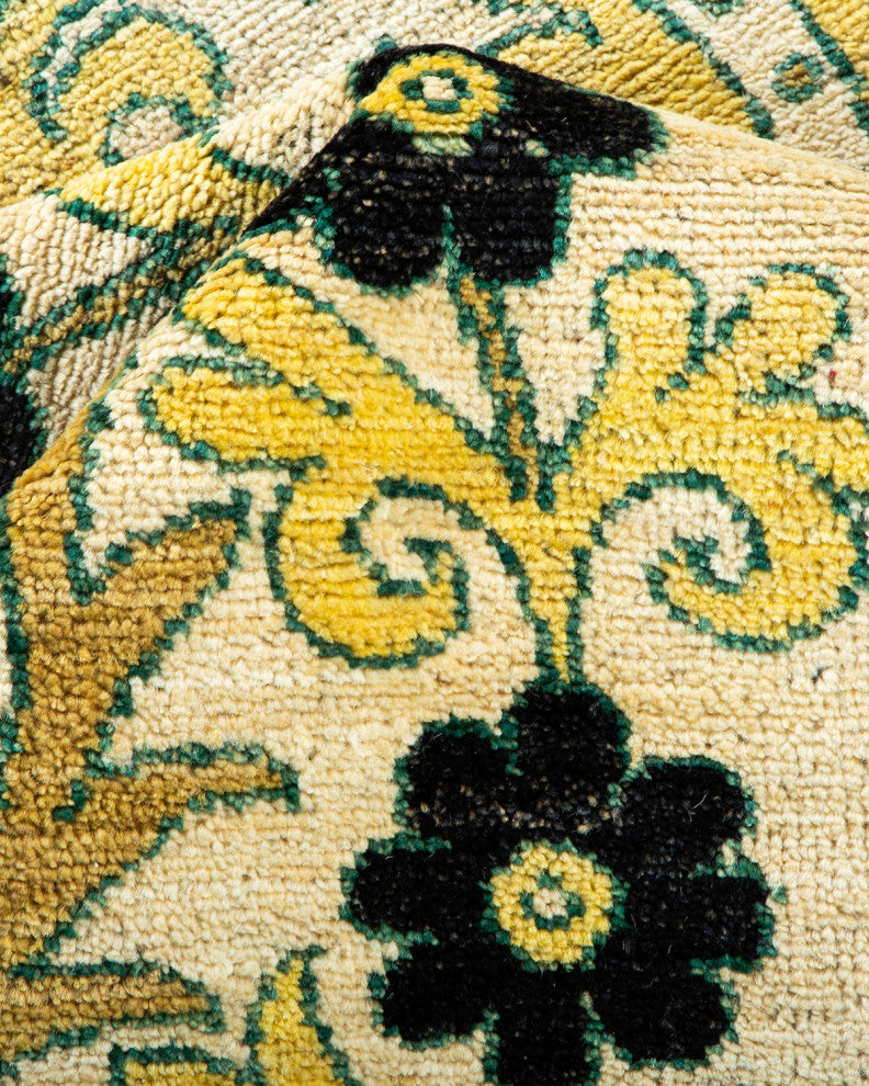 Eclectic, One-of-a-Kind Hand-Knotted Area Rug Ivory, 8' 5" x 10' 4"