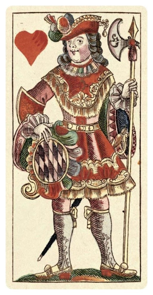 "Knave of Hearts (Bauern Hochzeit Deck)" Paper Art, 20"x38"