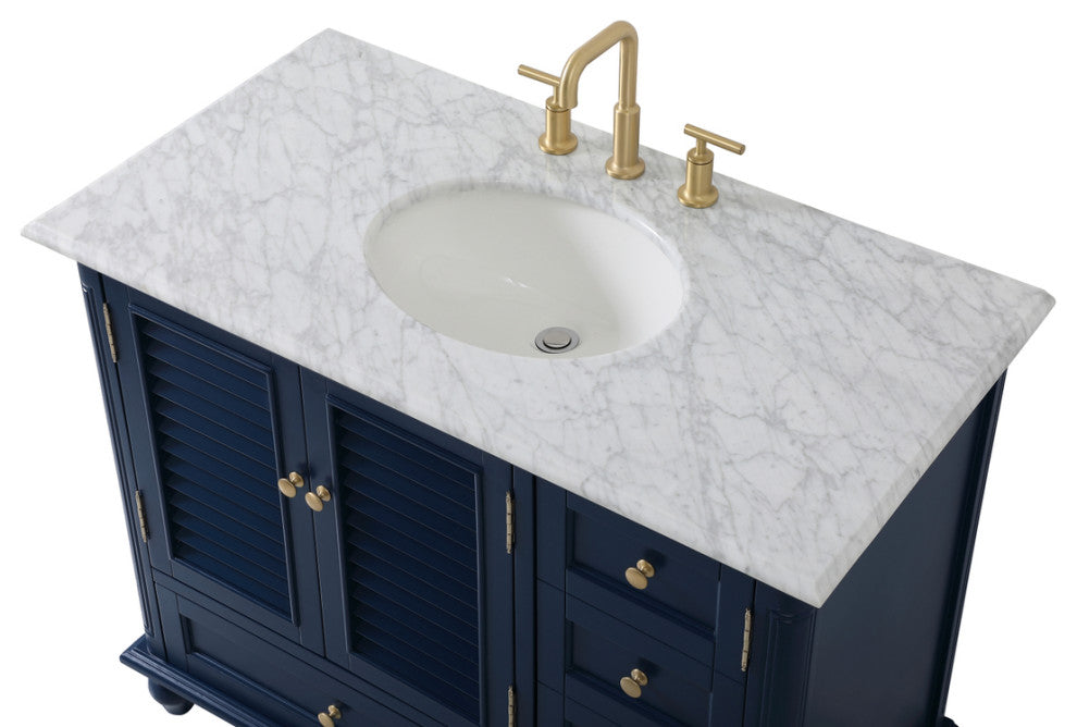 Home Living 42" Single Bathroom Vanity, Blue