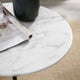 Lippa 20" Round Artificial Marble Side Table, Black White