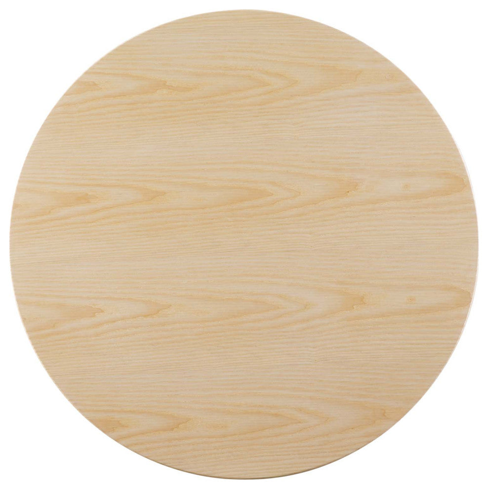 Dining Table, Round, Wood, Rose Gold Brown Natural, Modern, Bistro Restaurant