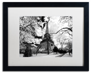 Philippe Hugonnard 'Eiffel Tower', Black Frame, White Mat, 20x16