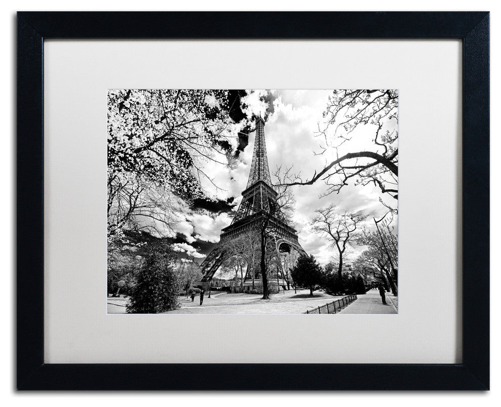 Philippe Hugonnard 'Eiffel Tower', Black Frame, White Mat, 20x16