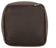 Conrail Contemporary Faux Leather Channel Stitch Pouf, Brown, Cube