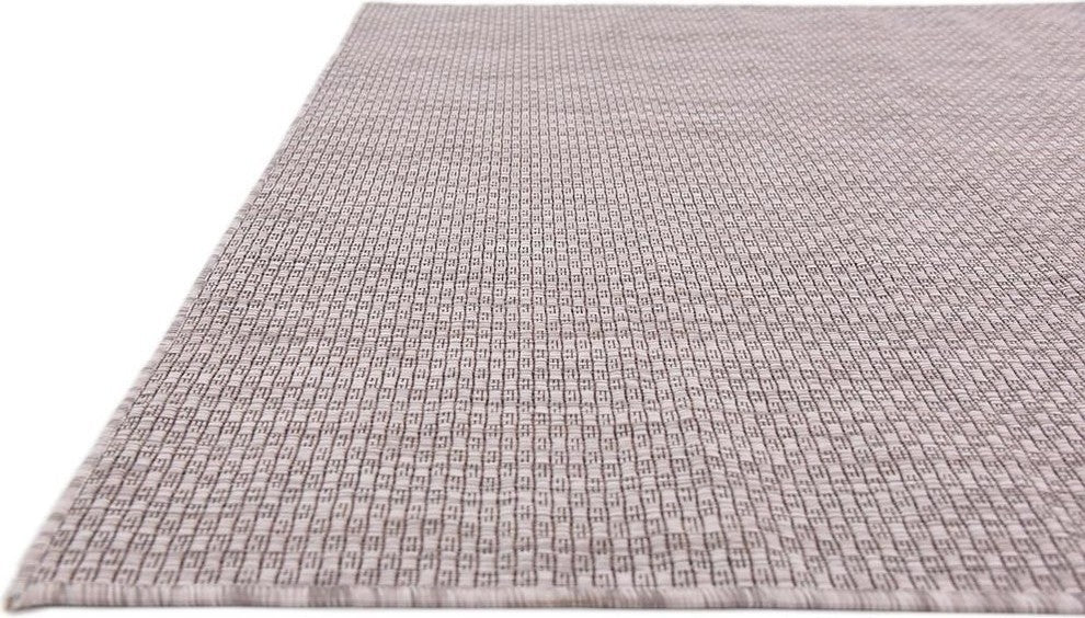 Unique Loom Beige Solid Outdoor 5' 0 x 8' 0 Area Rug