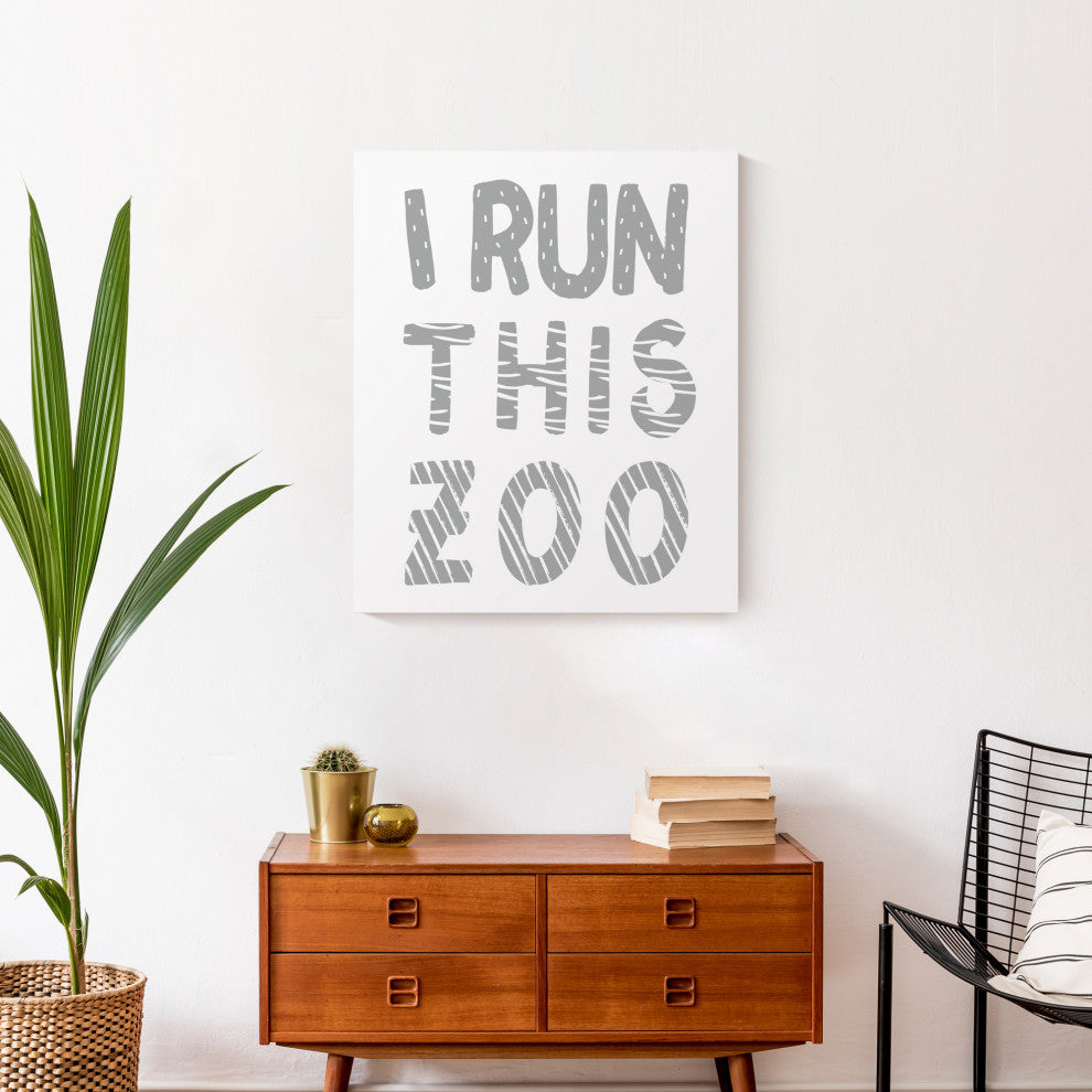 I Run This Zoo 20x24 Canvas Wall Art