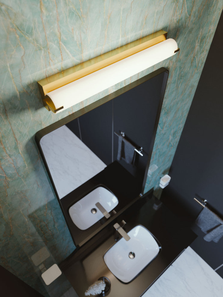 Axel 36" LED Vanity Light, Satin Brass