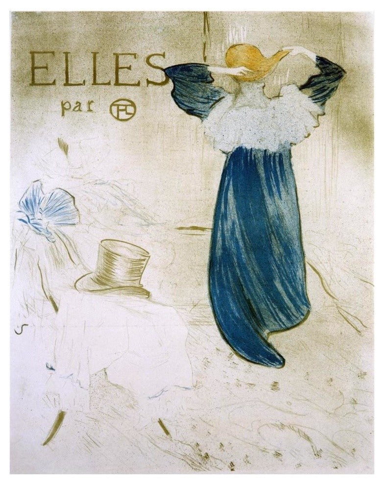 "Elles" Digital Paper Print by Henri Toulouse-Lautrec, 31"x38"