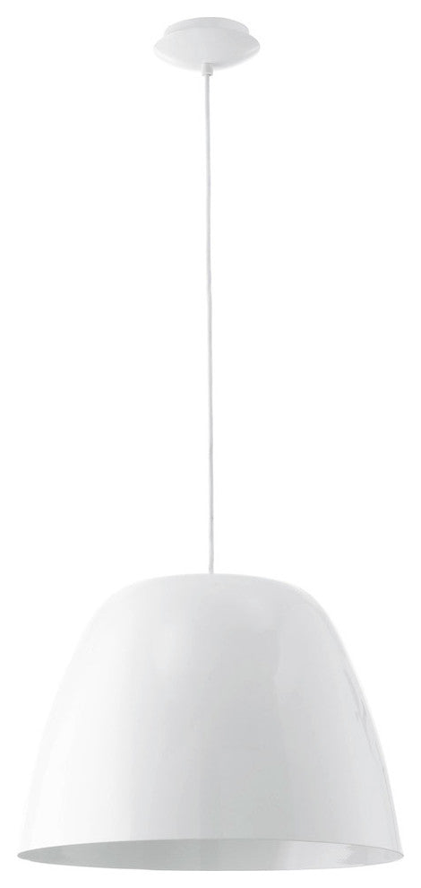 1x100 Pendant, Glossy White Finish