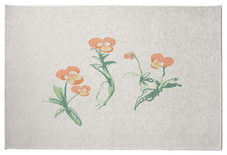 What a Pansy Rug, Orange, 4'x6'