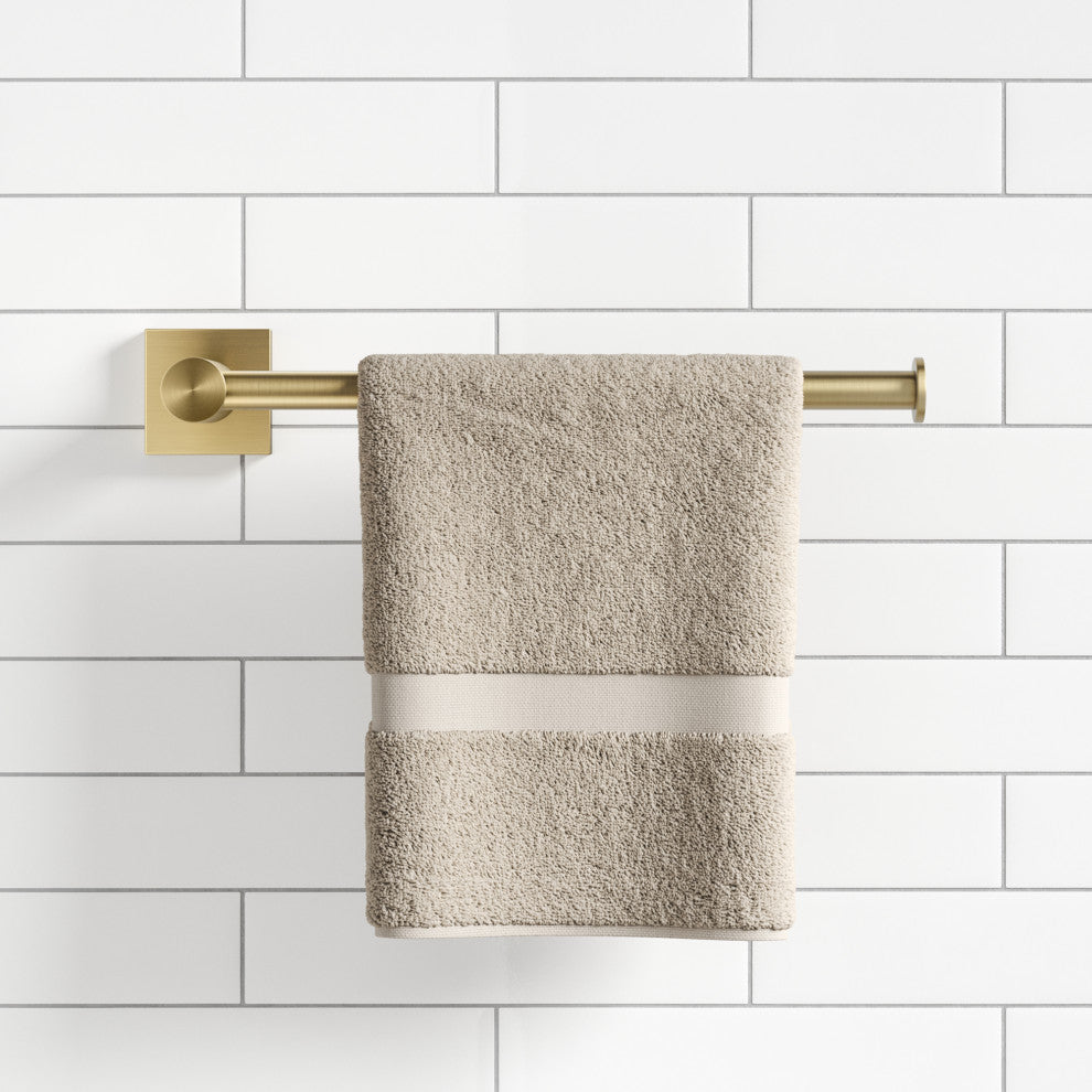 Ventus Bathroom Towel Bar, Brushed Gold