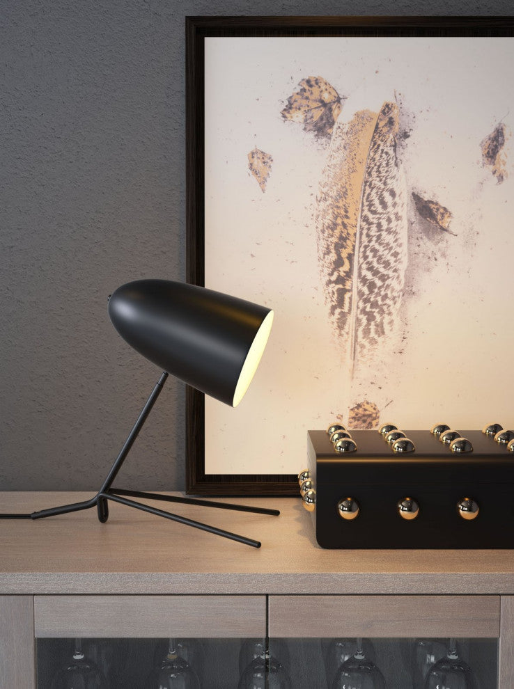 Table Lamp, Steel Metal, Black, Kitchen Lounge Cafe Bistro Lobby Hospitality
