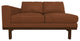 Cantor Left Arm Leather Sofa, Finish: Pumpernickel, Leather: Amber