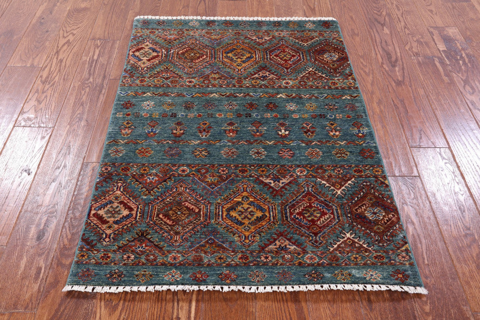 Khorjin Super Kazak Handmade Rug 2' 10" X 3' 11" Q11110