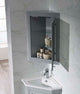 Monte 25" Corner Bathroom Vanity With Medicine Cabinet, Gray