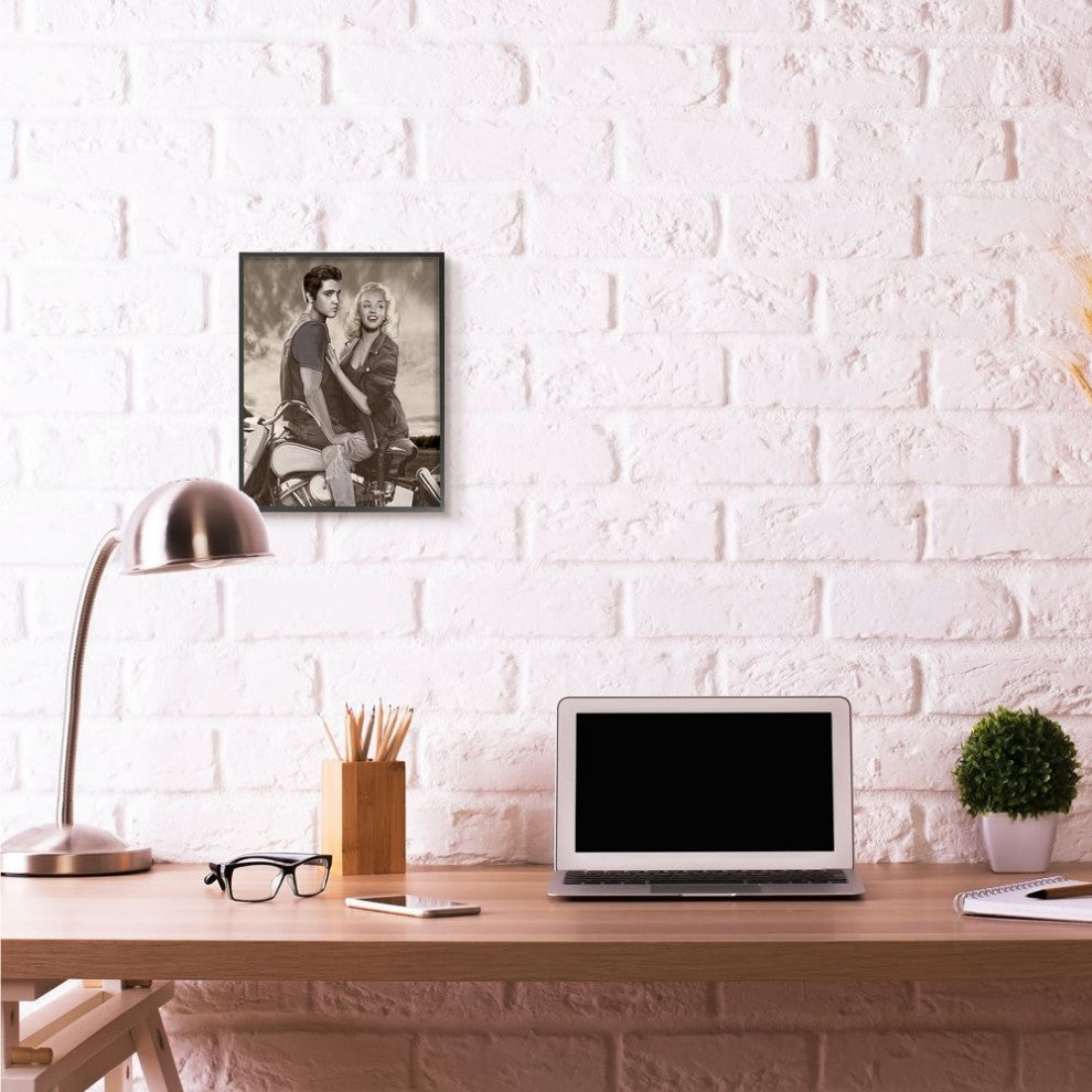 Stupell Industries Motorcycle Ride Vintage Hollywood Movie Star, 11 x 14