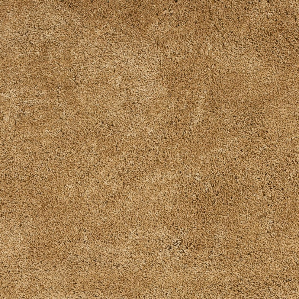 KAS Bliss 1567 Gold Shag Area Rug, 2'3" x 7'6" Runner