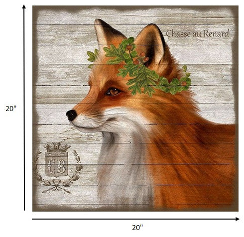 Vintage French Orange Fox Wall Art