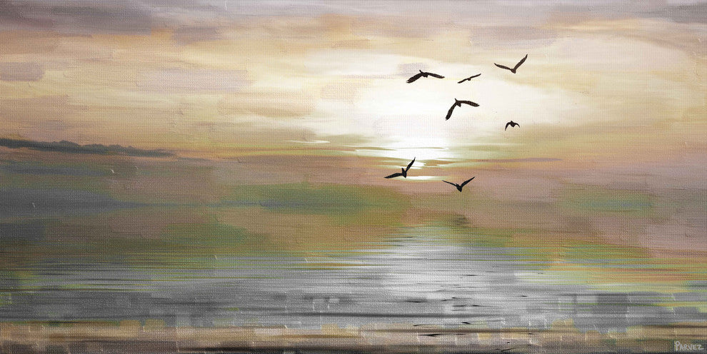 "Hyman" Painting Print on Wrapped Canvas, 36"x18"