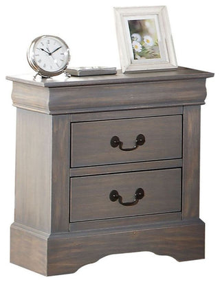 Acme Louis Philippe III Nightstand Antique Gray