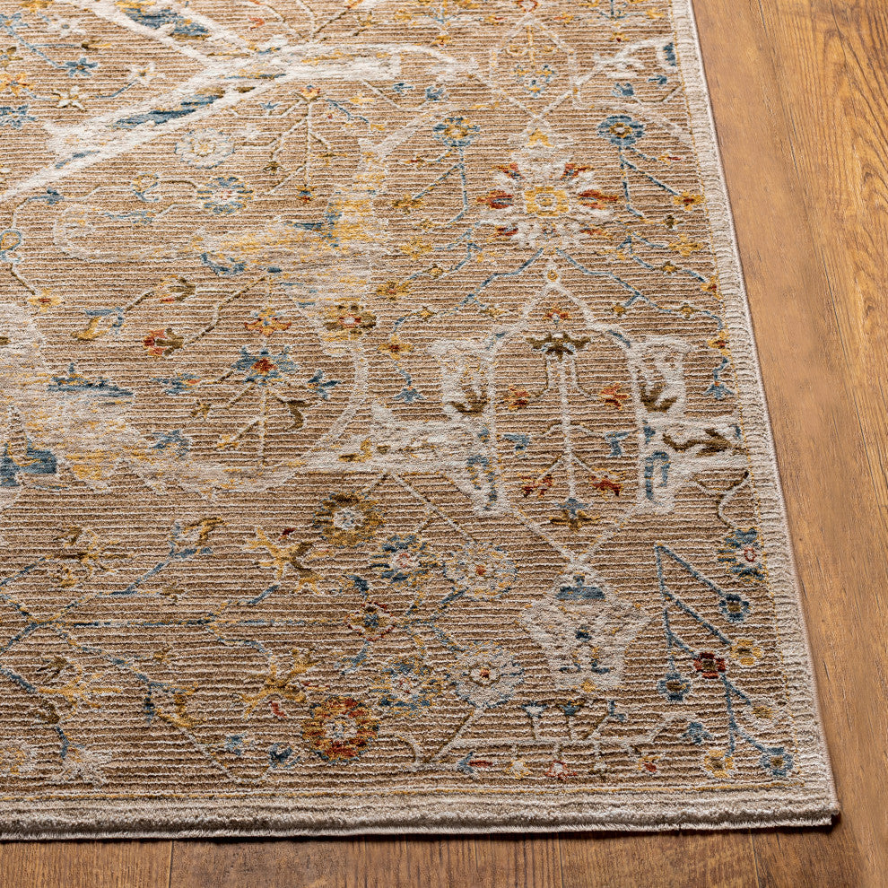 Reina REN-2300 Tan Machine Woven 5' x 7'5" Rug
