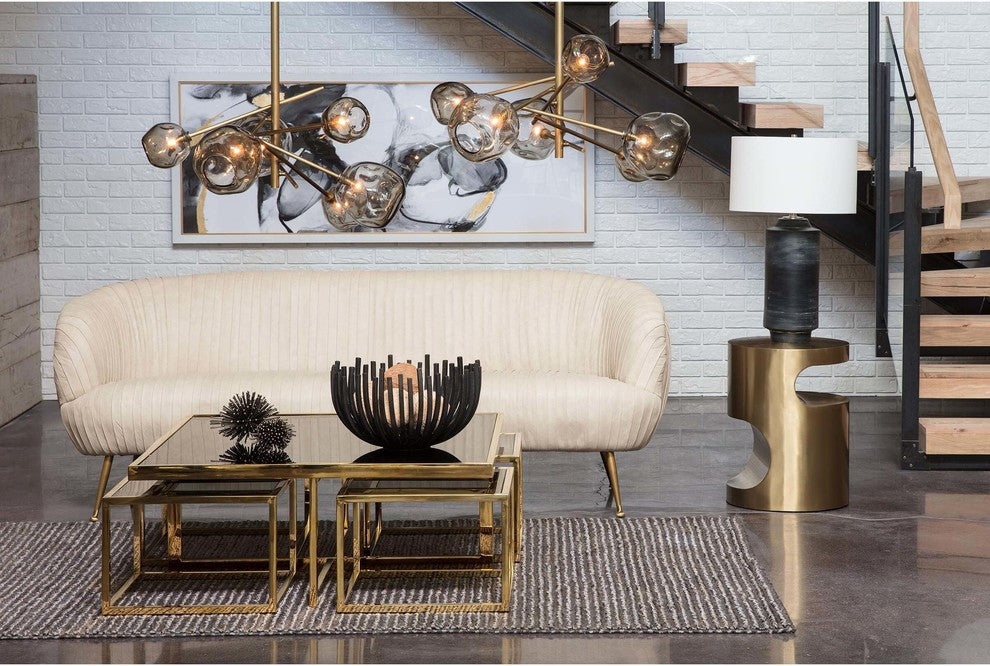 Nathan Side Table, Brass